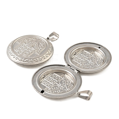 316 Stainless Steel Locket Pendants STAS-K321-18P-1