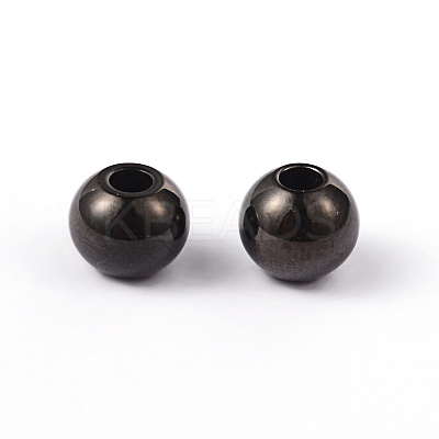 Round 304 Stainless Steel Spacer Beads X-STAS-L176-09-1
