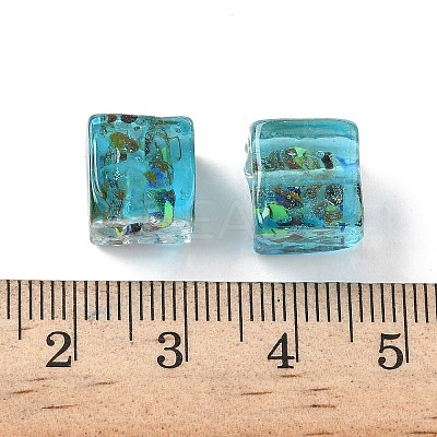 Baking Paint Handmade Gold Sand Lampwork Beads LAMP-P072-01B-04-1