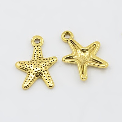 Tibetan Style Alloy Starfish/Sea Stars Charms GLF0463Y-1