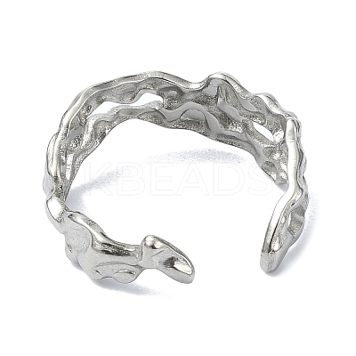 304 Stainless Steel Cuff Rings RJEW-M019-58P-1