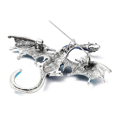Dragon Alloy Rhinestone Brooches JEWB-K018-14AS-03-1