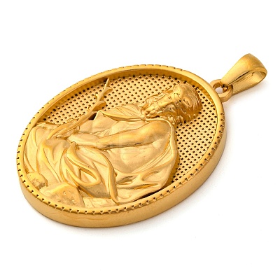 Religion Golden Tone 304 Stainless Steel Pendants LS-STAS-K289-01G-07-1