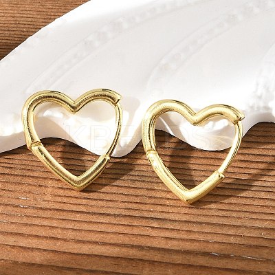 Brass Huggie Hoop Earrings EJEW-F245-05G-1