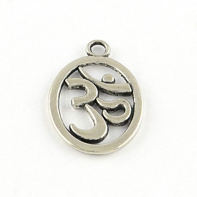 Tibetan Style Alloy Pendants TIBEP-S293-022AS-FF-1