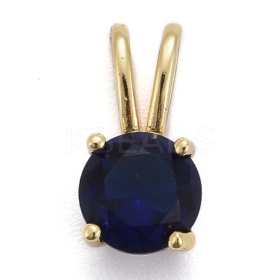 Brass Micro Pave Cubic Zirconia Pendants KK-P192-04-1