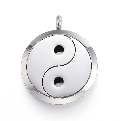 Feng Shui 304 Stainless Steel Diffuser Locket Pendants LS-STAS-D157-12I-1