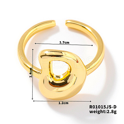 Fashionable Letter Brass Open Cuff for Women LS-UR6840-4-1