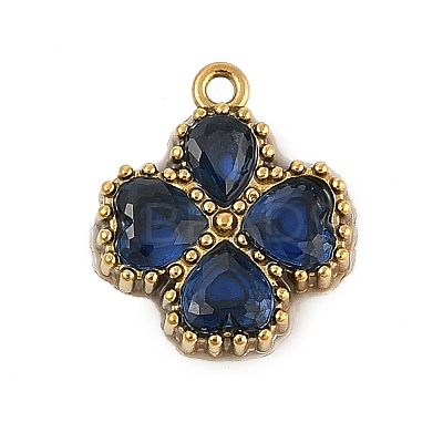 304 Stainless Steel Rhinestone Pendants STAS-E547-06B-G-1