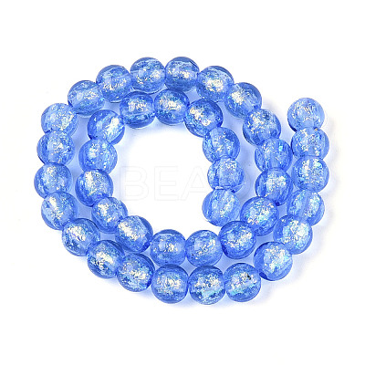 Handmade Foil Lampwork Beads Strands FOIL-K003-06A-14-1