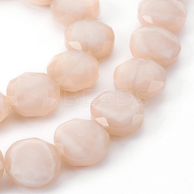 Pearl Luster Plated Glass Bead Strands EGLA-E036-PL01-1
