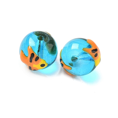 Ocean Theme Handmade Glass Enamel Beads LAMP-D304-02E-1
