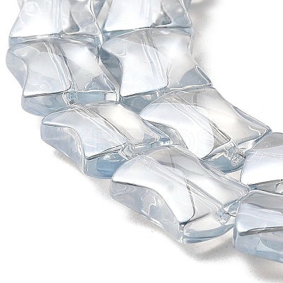 Transparent Electroplate Glass Beads Strands LS-EGLA-H103-PL01-1