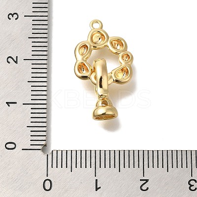 Brass Fold Over Clasps KK-K389-119G-1