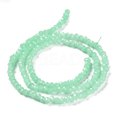 Baking Paint Imitation Jade Glass Bead Strands DGLA-A034-J2MM-A22-1
