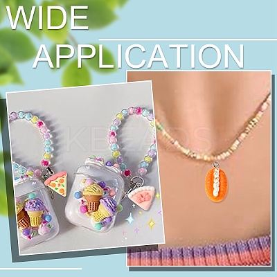 15Pcs 15 Styles Opaque Resin Pendants FIND-YW0005-78-1