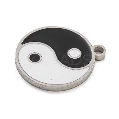 316 Surgical Stainless Steel Enamel Pendants STAS-M073-23P-1