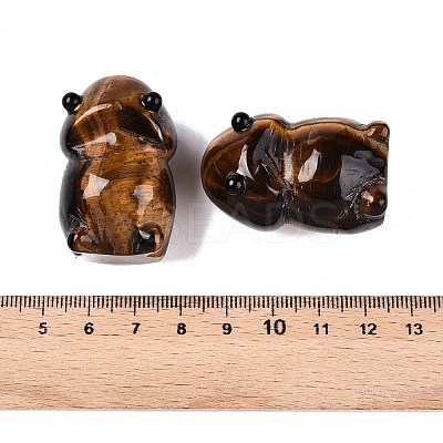 Natural Tiger Eye Monster Figurines DJEW-N003-01D-1