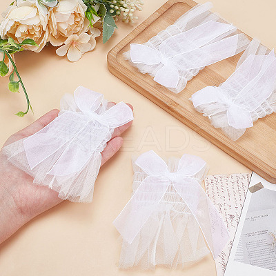 Bowknot Nylon Lace Sleeves DIY-WH0888-538A-1