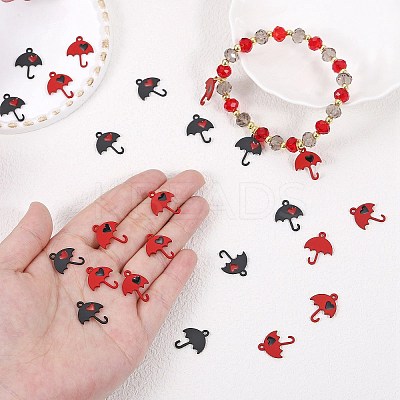 40Pcs 2 Colors Spray Painted Alloy Pendants JX643A-1
