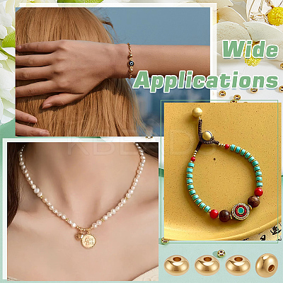 300Pcs Brass Beads KK-ME0002-01-1