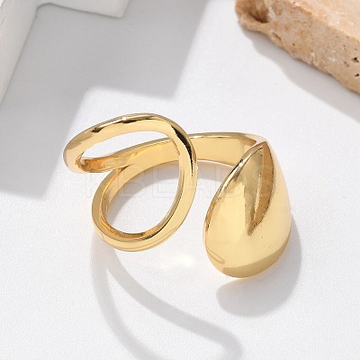 Brass Cuff Rings RJEW-C120-06G-1