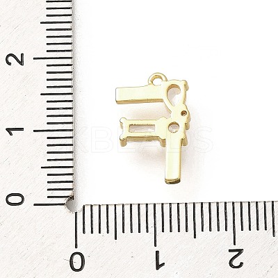 Brass Micro Pave Cubic Zirconia Pendants KK-M310-01G-06-1