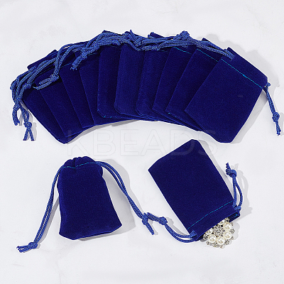 60Pcs Rectangle Velvet Drawstring Pouches TP-NB0001-66C-1