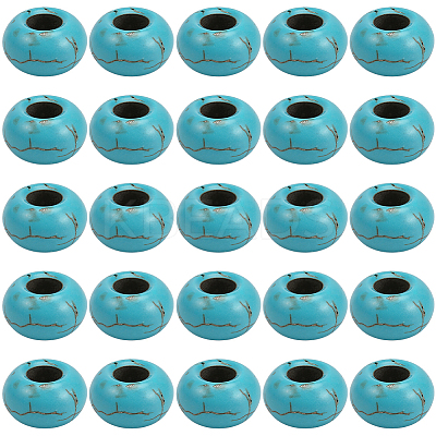 80Pcs Dyed Synthetic Turquoise European Beads SPDL-SC0001-02A-1