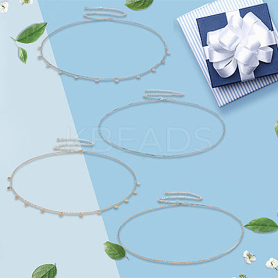2 Sets 2 Colors Iron Waist Body Chain AJEW-GF0011-04-1