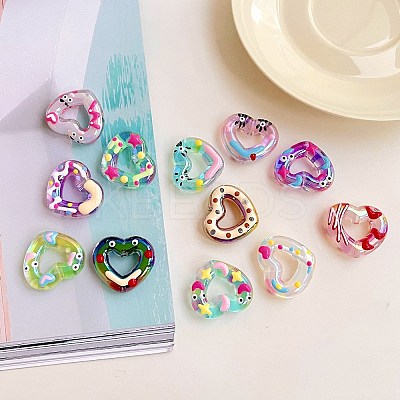 Transparent Acrylic Beads OACR-E029-01-1