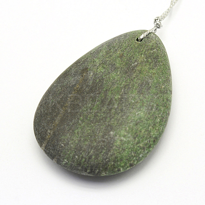 Natural Sinkiang Jade Pendants G-G694-B-08-1