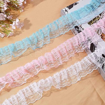Polyester Lace Trim OCOR-WH0058-07B-1