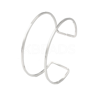 Non-Tarnish 304 Stainless Steel Hollow Open Cuff Bangles for Women LS-BJEW-S155-04P-1