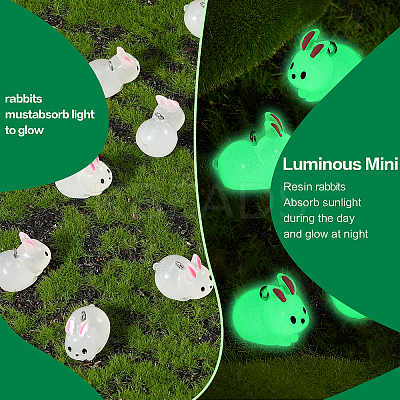 30Pcs Luminous Translucent Resin Pendants RESI-SZ0003-34-1