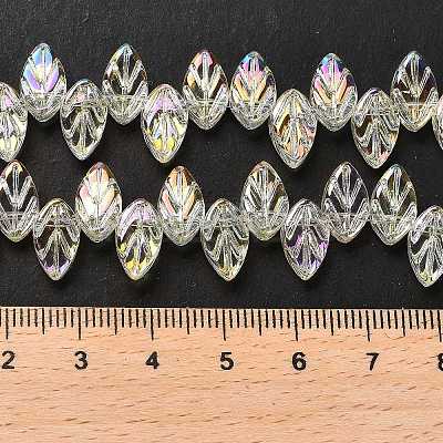 Electroplate Glass Beads Strands X-EGLA-B004-02A-FR01-1