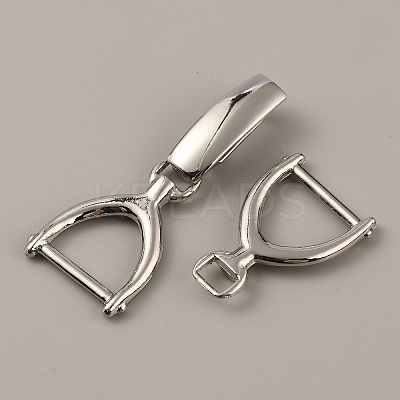 Zinc Alloy Fold Over Clasps FIND-WH0032-09P-1