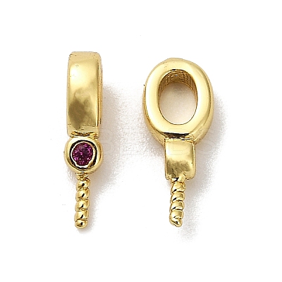 Brass Micro Pave Cubic Zirconia Cup Pearl Peg Bails Pin Pendants KK-S397-01C-1