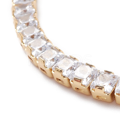 Cubic Zirconia Classic Tennis Bracelet for Women BJEW-F417-02G-RS-1