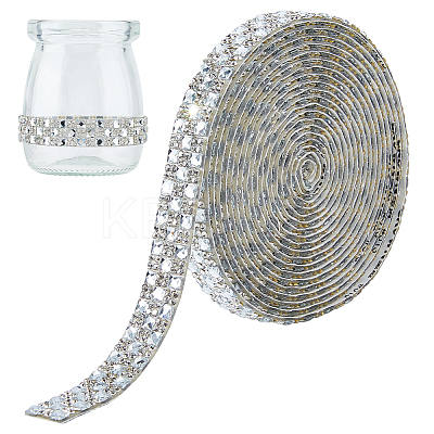 Glass Hotfix Rhinestone (Double Sided Adhesive On The Back) DIY-WH0683-90C-1