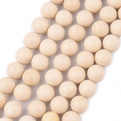 Natural Fossil Beads Strands G-E110-10mm-2-1