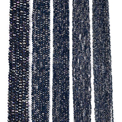 Electroplate Glass Beads Strands EGLA-A044-P4mm-B16-1