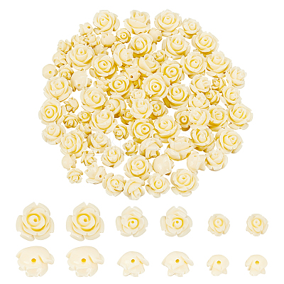 90Pcs 3 Styles Dyed Synthetic Coral Beads CORA-GA0001-03-1