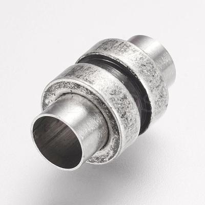 304 Stainless Steel Magnetic Clasps with Glue-in Ends STAS-F124-02AS-1