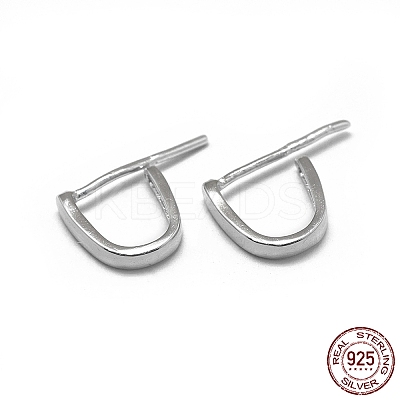 Anti-Tarnish 925 Sterling Silver Ice Pick Pinch Bails STER-L057-079B-1