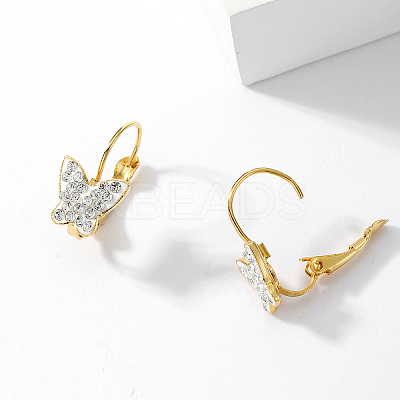 Elegant Butterfly 201 Stainless Steel Hoop Earrings GI3123-1