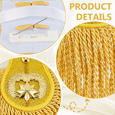 Polyester Tassel Epaulettes AJEW-WH0481-519A-01-1