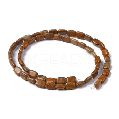 Natural Yellow Wood Lace Stone Wooden Jasper Beads Strands G-Z006-B04-1