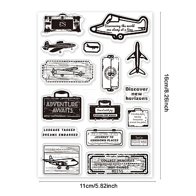 Custom Summer Theme PVC Plastic Clear Stamps DIY-WH0631-0493-1