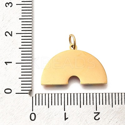 Pride 304 Stainless Steel Enamel Pendants LS-STAS-B079-01G-06-1